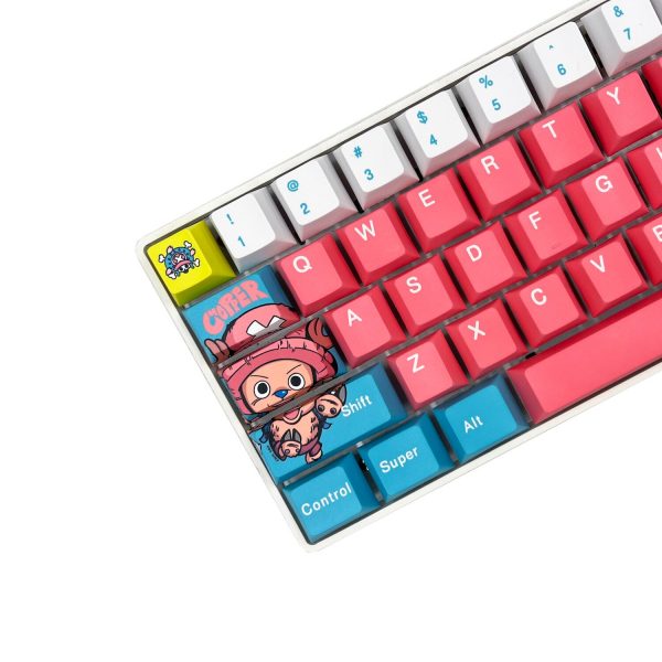 108 142 Keys ONE PIECE Theme Pink Cute Anime Keycaps PBT Material Cherry Profile Mechanical Keyboard 1 - Anime Keyboard