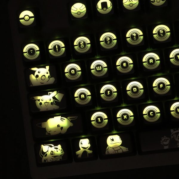 108 Keys Pokemon Keycap Translucent Keycap For Mechanical Keyboard Pirate Ship K7095RGB Razer Logitech 3 - Anime Keyboard