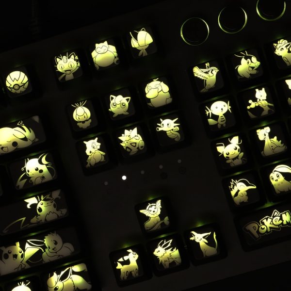 108 Keys Pokemon Keycap Translucent Keycap For Mechanical Keyboard Pirate Ship K7095RGB Razer Logitech - Anime Keyboard