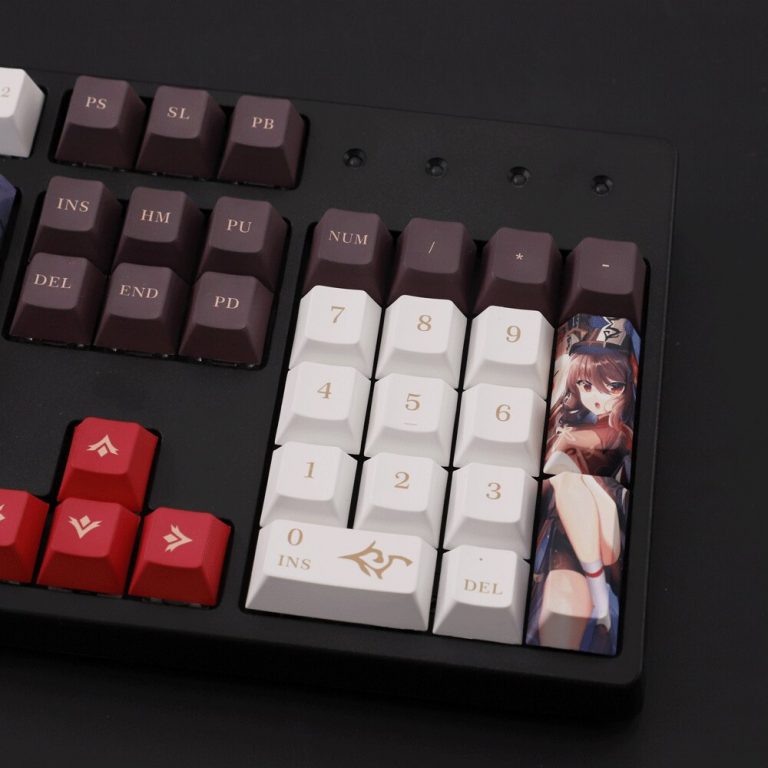 Genshin Impact Hutao 136 Keycaps Anime Character Keyboard Set For