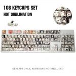 Ahegao Keycaps 108key PBT Dye Sublimation Hot Swappable Japanese Anime For Cherry Mx Gateron Kailh Switch 3 - Anime Keyboard