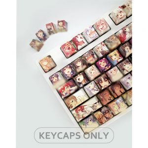 Ahegao Keycaps 108key PBT Dye Sublimation Hot Swappable Japanese Anime For Cherry Mx Gateron Kailh Switch - Anime Keyboard