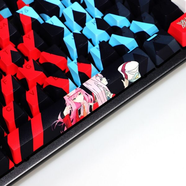 Darling In The Franxx Character Zero Two Printed Keycap Pbt Cherry Profile Sublimation Mechanical Keyboard Key 1 - Anime Keyboard