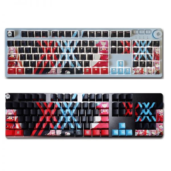 Darling In The Franxx Character Zero Two Printed Keycap Pbt Cherry Profile Sublimation Mechanical Keyboard Key 5 - Anime Keyboard