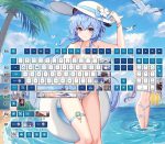 Genshin Impact Ganyu theme keycap mechanical keyboard cap game character keyboard cap cherry height PBT material - Anime Keyboard