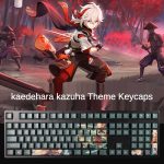 Genshin Impact Kaedehara Kazuha theme keycap gaming keyboard cap pbt material cherry height 108 keys mechanical - Anime Keyboard