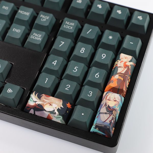 Genshin Impact Kaedehara Kazuha theme keycap gaming keyboard cap pbt material cherry height 108 keys mechanical 3 - Anime Keyboard