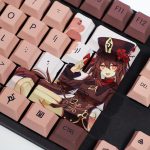 Genshin Impact Keycaps Game Character Hutao Keyboard Decoration Fans Otaku game player Cosplay Props Gifts 2 - Anime Keyboard