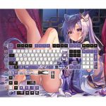 Genshin Impact Keycaps Keyboard Decoration Beauty Keqing Keycap Cosplay Accessories PBT Cherry Height Anime Keycaps - Anime Keyboard