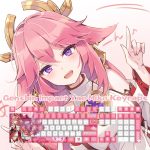 Genshin Impact Keycaps Yae Miko Guuji Theme Cherry Pbt Material Sublimation Keyboard Game Player Cool Fan - Anime Keyboard