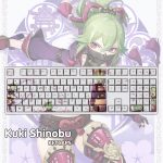Genshin Impact Kuki Shinobu Keycaps Mechanical Keyboard Accessories 108Keys Anime Cosplay Keycap Cherry Height - Anime Keyboard