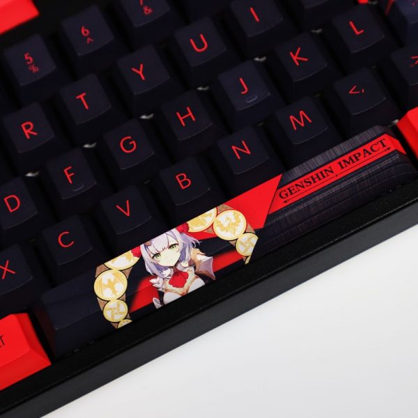 Genshin Impact Noelle 108 Keys Anime Keyboard Keycap black silk maid sexy PBT Keycaps MX Switch 2 - Anime Keyboard