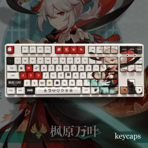 Genshin Impact Theme KAZUHA Pbt Material Keycaps 108 Keys Set for 61 87 104 108 Key - Anime Keyboard