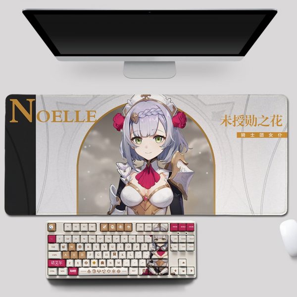Genshin Impact Theme NOELLE Pbt Material Keycaps 108 Keys Set for Mechanical Keyboard Oem Profile Only 1 - Anime Keyboard