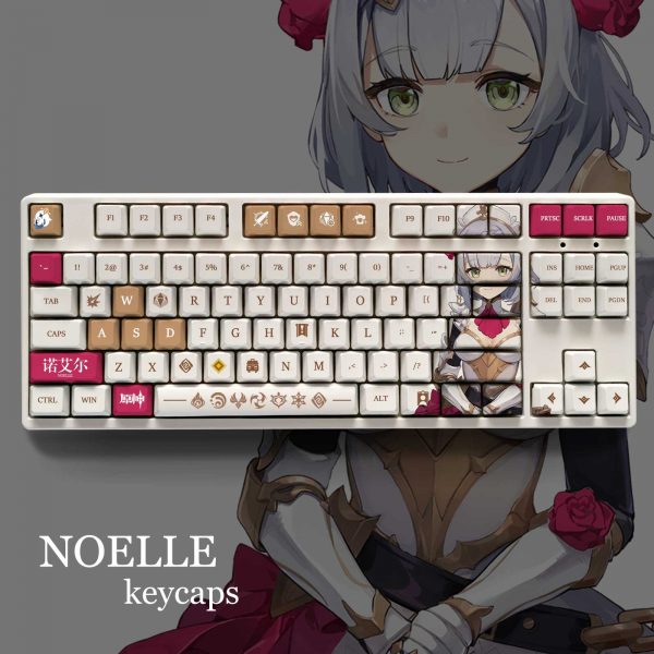 Genshin Impact Theme NOELLE Pbt Material Keycaps 108 Keys Set for Mechanical Keyboard Oem Profile Only - Anime Keyboard