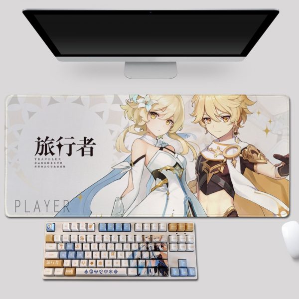 Genshin Impact Theme Traveler Pbt Material Keycaps 108 Keys Set for Mechanical Keyboard Oem Profile Only 4 - Anime Keyboard