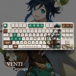 Genshin Impact Theme VENTI Pbt Material Keycaps 108 Keys Set for Mechanical Keyboard Oem Profile Only - Anime Keyboard