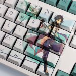 Genshin Impact xiao theme keycap gaming keyboard cap pbt material original height 108 keys mechanical keyboard 2 - Anime Keyboard