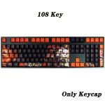 Japanese Cartoon PBT Keycap Mechanical Keyboard Gamer 104 108 Keys Cherry Profile Anime Five Sides Dye 1 - Anime Keyboard