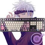 Jujutsu Kaisen Gojo Satoru Theme Cosplay Mechanical Keyboard Keycaps for 87 104 108 Keys Fashion Cool - Anime Keyboard
