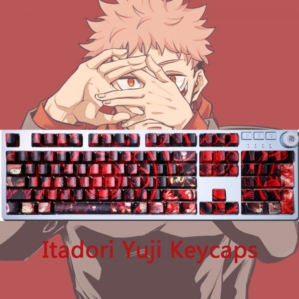 Jujutsu Kaisen Itadori Yuji Keycaps Keyboard Decoration 104keys Anime Keycap - Anime Keyboard