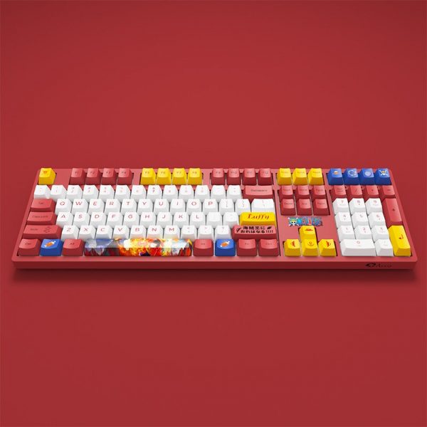 Out of print ONE PIECE Luffy gaming Keyboard 3108v2 Japanese animation style 108 keys cartoon red 1 - Anime Keyboard