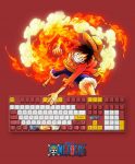 Out of print ONE PIECE Luffy gaming Keyboard 3108v2 Japanese animation style 108 keys cartoon red - Anime Keyboard