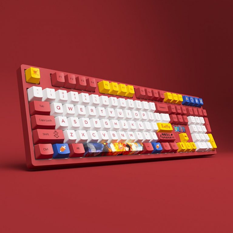 One Piece Luffy gaming Keyboard 3108v2 Japanese animation style 108 keys cartoon red wired game
