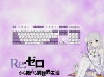 Re life In A Different World From Zero Emilia Keycap Cute Cartoon Keycap Keyboard Animation Peripherals 2 - Anime Keyboard