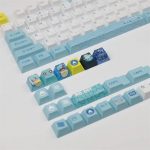 Anime Pokemon Theme Squirtle 128 Keycaps For Mechanical Keyboard  for GH60 GK61 GK64 84 87 104 108 Mechanical Keyboard Keycaps ONLY