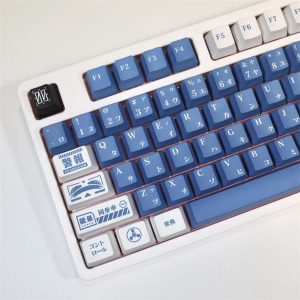 Anime Evangelion Theme Eva 00 Rey Ayanami 110 Keycaps For Mechanical Keyboard Cherry MX Switch - Loose Keycaps ONLY