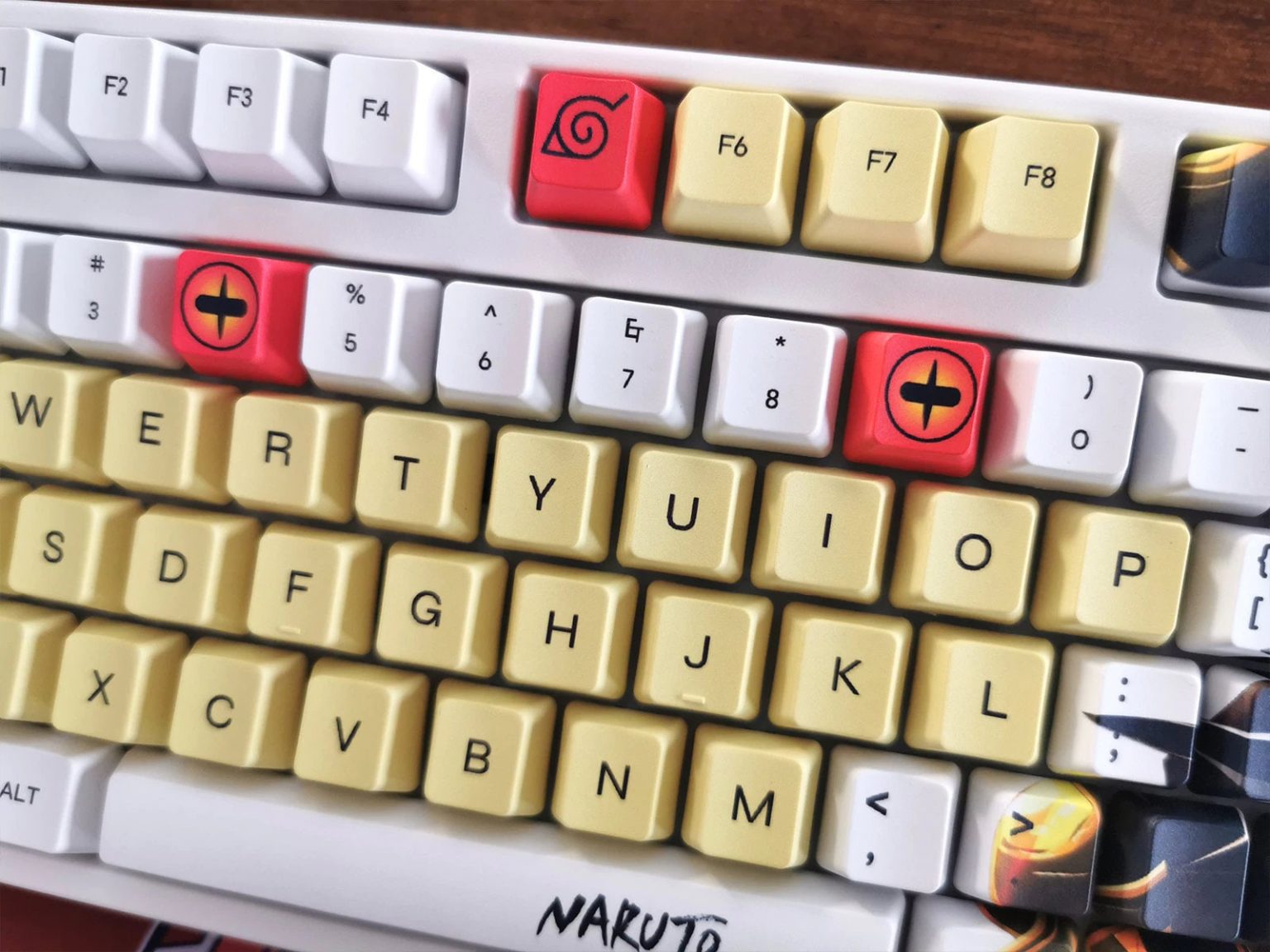 Naruto PBT Keycaps 108 Keys Set for Mechanical Keyboard Anime Keyboard
