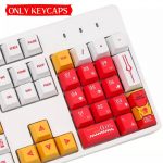 Anime Evangelion Theme 134 Keycaps For Mechanical Eva Unit 02 Keyboard Cherry MX Switch Loose keycaps ONLY Sub Japanese English US