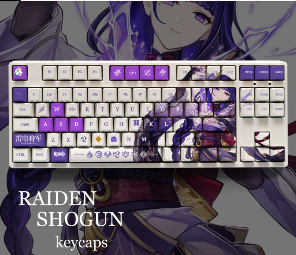 Genshin Impact RAIDEN SHOGUN 108 Keys Set for Mechanical Keyboard