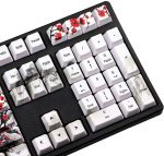 Plum Blossom Cherry Profile Key Cap |  110 Keycap Set  | Cherry MX | Resin Key caps | Gift for Gamers | Key cover | Gaming Accessories | Key