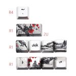 Plum Blossom Cherry Profile Key Cap |  110 Keycap Set  | Cherry MX | Resin Key caps | Gift for Gamers | Key cover | Gaming Accessories | Key