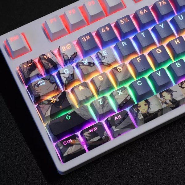 Anime Theme 108 Keycaps Sub Japanese For Mechanical Keyboard for GH60 GK61 GK64 84 87 104 108 Mechanical Keyboard Keycaps ONLY