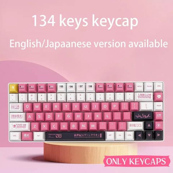 Anime Evangelion Unit 08 Theme 134 Keycaps For Mechanical Keyboard Cherry MX Switch Loose keycaps ONLY
