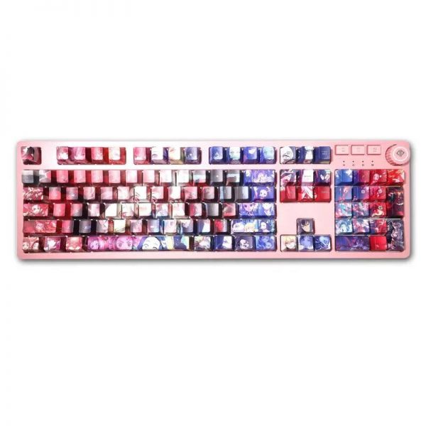 Anime Theme 108 Keycaps Sub Japanese For Mechanical Keyboard for GH60 GK61 GK64 84 87 104 108 Mechanical Keyboard Keycaps ONLY
