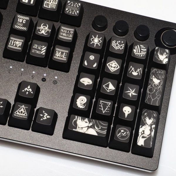 Anime Evangelion Theme 108 Keycaps For Mechanical Keyboard Cherry MX Switch ANSI 104/108 Backlit Loose keycaps ONLY