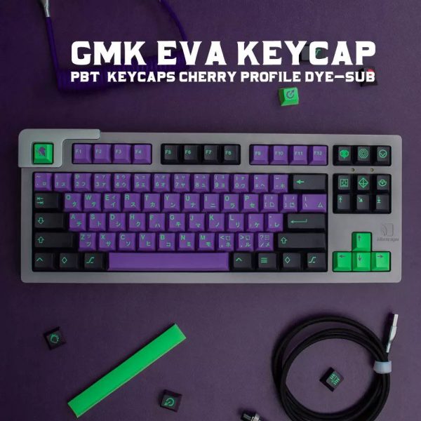 Anime Evangelion Theme 138 Keycaps For Mechanical Keyboard Cherry MX Switch Loose keycaps ONLY
