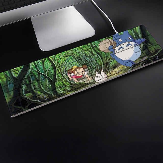 104 Keys Gaming Keyboard Totoro Anime Keyboards Custom USB Wired Cute Keyboard Kawaii Office Laptop Computer 2.jpg 640x640 2 - Anime Keyboard