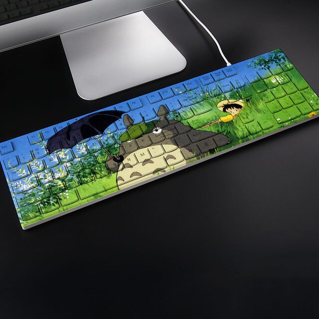 104 Keys Gaming Keyboard Totoro Anime Keyboards Custom USB Wired Cute Keyboard Kawaii Office Laptop Computer 5.jpg 640x640 5 - Anime Keyboard