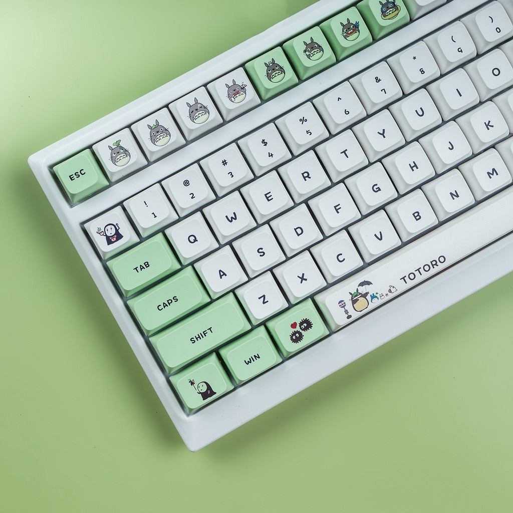 135 Keys Set TOTORO Theme Keycaps PBT Dye DIY Customize XDA Profile Keycap for Cherry MX 2 - Anime Keyboard