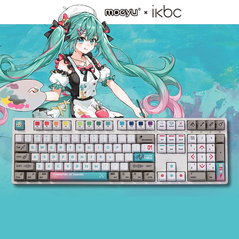 2022-New-Hatsune-Miku-Graffiti-Conductor-Theme-Key-Cap-108-Key-Miku-Mechanical-Keyboard-Key-Cap