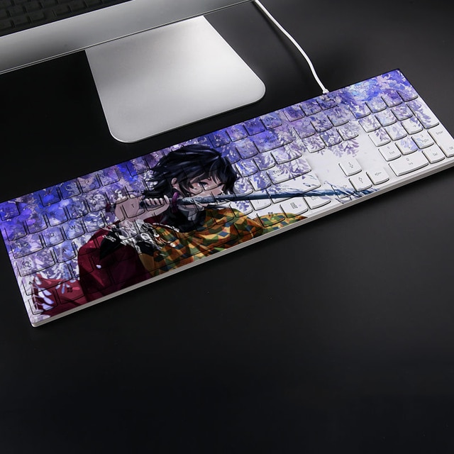 Demon Slayer Anime Keyboard Custom Gaming Keyboards Kawaii USB Wired 104 Keys Gamer Keyboard Cute - Anime Keyboard