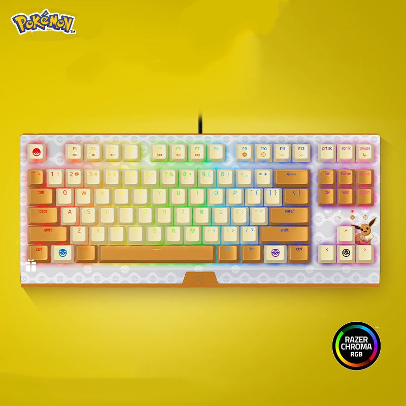 Pokemon-Eevee-87-Keys-Wireless-Mechanical-Keyboard-for-Desktop-Macos-IOS-Android-Rgb-Light-Green-Axis