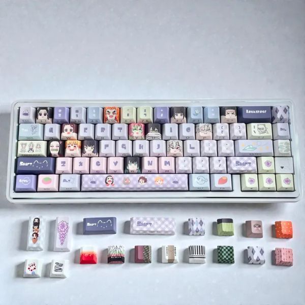 Demon Slayer Anime Keycaps Set – Japanese Style, Cherry Profile PBT PM2502 Keycaps